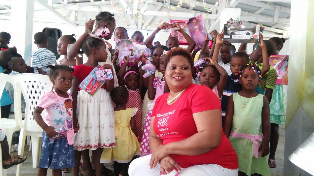 Children celebrating together during Foundation outreach.
