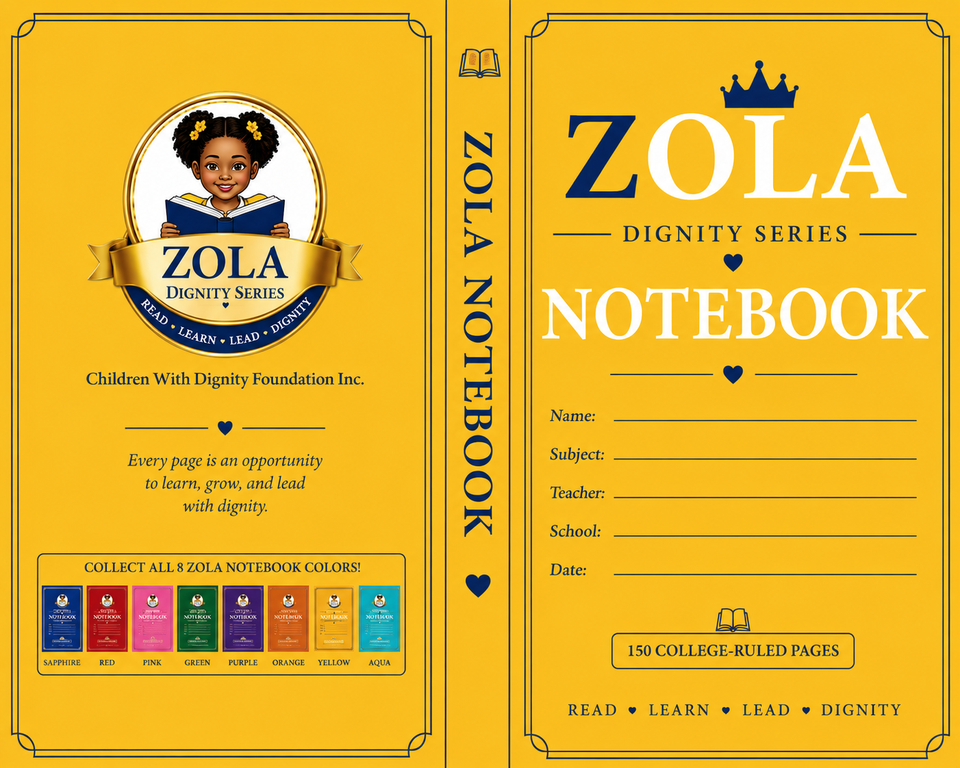 Zola Notebook — Sunshine Yellow cover