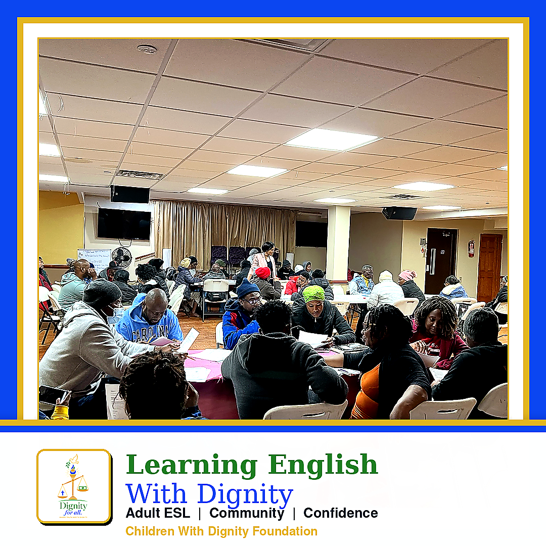 Learning English With Dignity branded ESL album cover