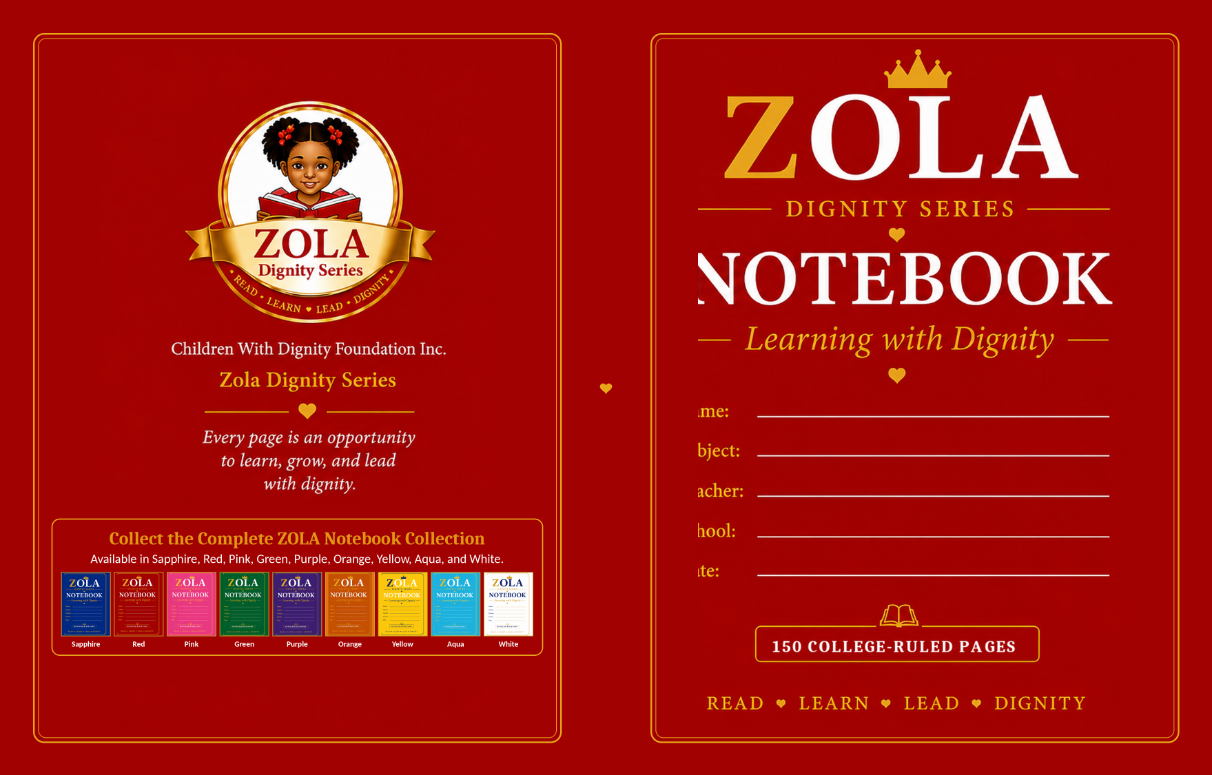 Zola Notebook — Hope Red cover